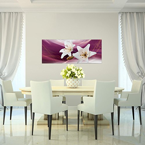 Lilie Blumen Bild Kunstdruck auf Vlies-Leinwand B234