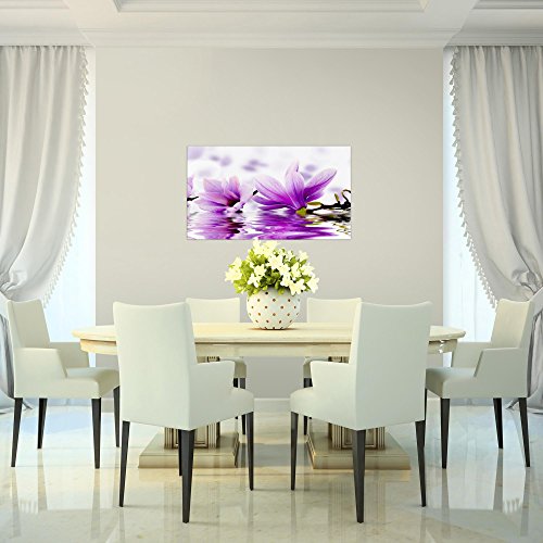 Magnolien Blumen Bild Kunstdruck auf Vlies-Leinwand B278