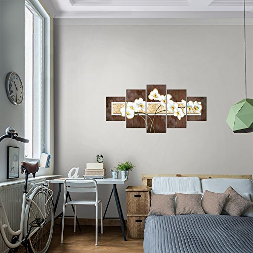 Orchidee Blumen Bild Kunstdruck auf Vlies-Leinwand B114