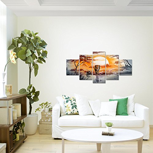 Afrika Elefant Bild Kunstdruck auf Vlies-Leinwand Af010