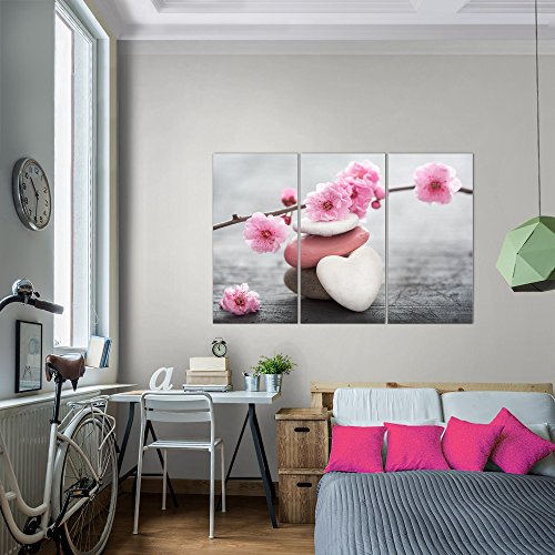 Feng Shui Blumen Bild Kunstdruck auf Vlies-Leinwand B475