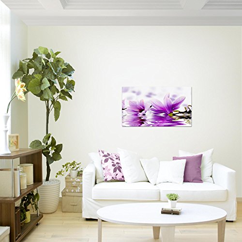 Magnolien Blumen Bild Kunstdruck auf Vlies-Leinwand B278