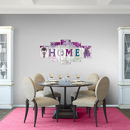 Home Flieder Bild Kunstdruck auf Vlies-Leinwand H007
