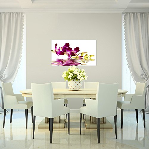 Orchidee Blumen Bild Kunstdruck auf Vlies-Leinwand B077