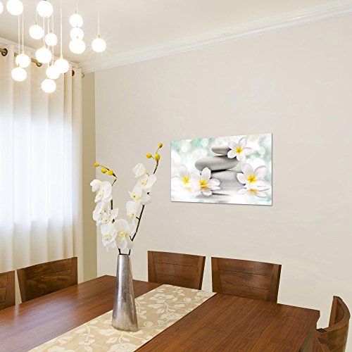 Feng Shui Blumen Bild Kunstdruck auf Vlies-Leinwand B480
