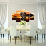 Afrika Elefant Bild Kunstdruck auf Vlies-Leinwand Af036