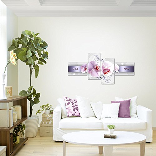 Orchidee Blumen Bild Kunstdruck auf Vlies-Leinwand B374