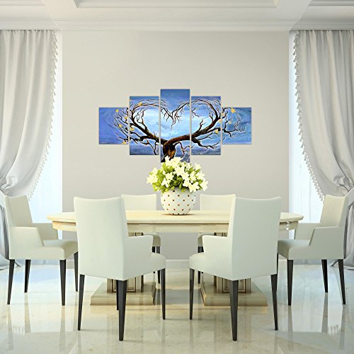 Herz Baum Bild Kunstdruck auf Vlies-Leinwand S083