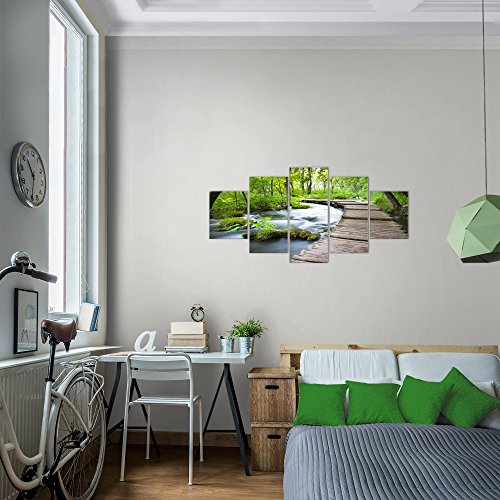 Brücke Landschaft Bild Kunstdruck auf Vlies-Leinwand L184