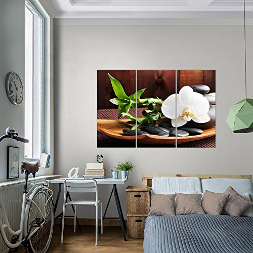 Feng Shui Orchidee Bild Kunstdruck auf Vlies-Leinwand F071