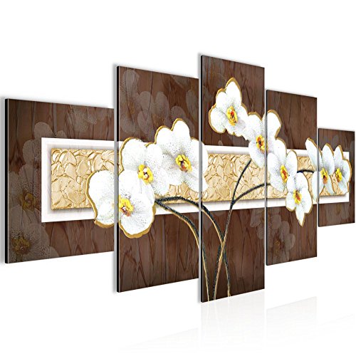 Orchidee Blumen Bild Kunstdruck auf Vlies-Leinwand B114
