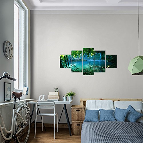 Wasserfall Landschaft Bild Kunstdruck auf Vlies-Leinwand L144
