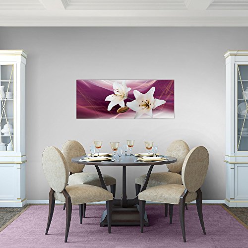 Lilie Blumen Bild Kunstdruck auf Vlies-Leinwand B234