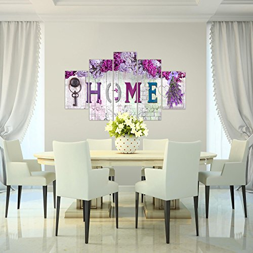Home Flieder Bild Kunstdruck auf Vlies-Leinwand H009