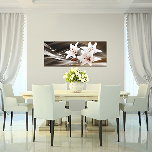 Lilie Blumen Bild Kunstdruck auf Vlies-Leinwand B190