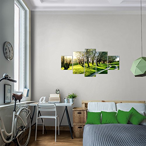 Wald Landschaft Bild Kunstdruck auf Vlies-Leinwand L092