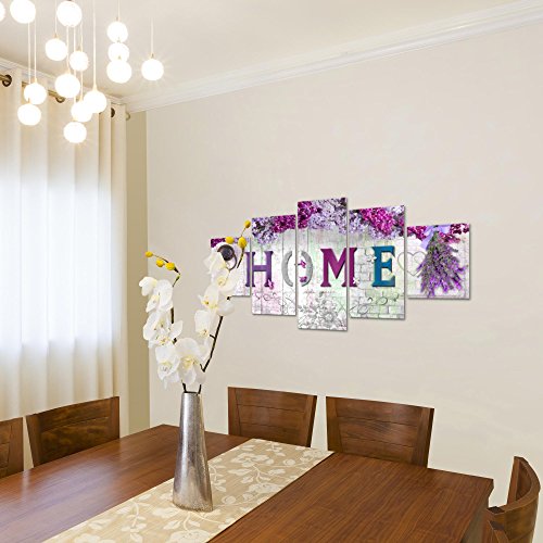 Home Flieder Bild Kunstdruck auf Vlies-Leinwand H007