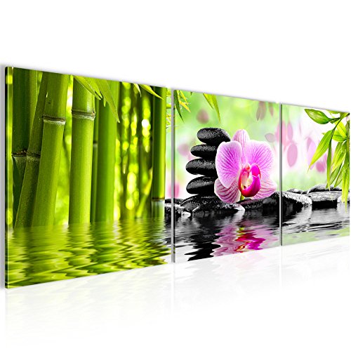 Feng Shui Orchidee Bild Kunstdruck auf Vlies-Leinwand F068