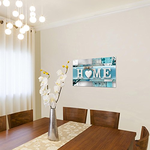 Home Herz Bild Kunstdruck auf Vlies-Leinwand H027
