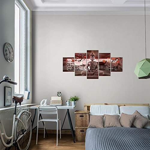Buddha Feng Shui Bild Kunstdruck auf Vlies-Leinwand F052