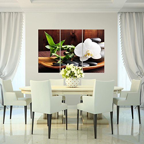 Feng Shui Orchidee Bild Kunstdruck auf Vlies-Leinwand F071