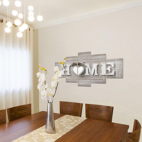 Home Herz Bild Kunstdruck auf Vlies-Leinwand H020