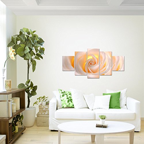 Rose Blumen Bild Kunstdruck auf Vlies-Leinwand B379