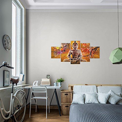 Buddha Feng Shui Bild Kunstdruck auf Vlies-Leinwand F038
