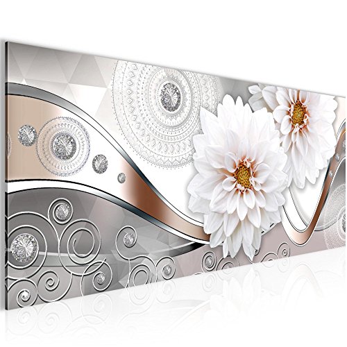 Chrysanthemen Blumen Bild Kunstdruck auf Vlies-Leinwand B333