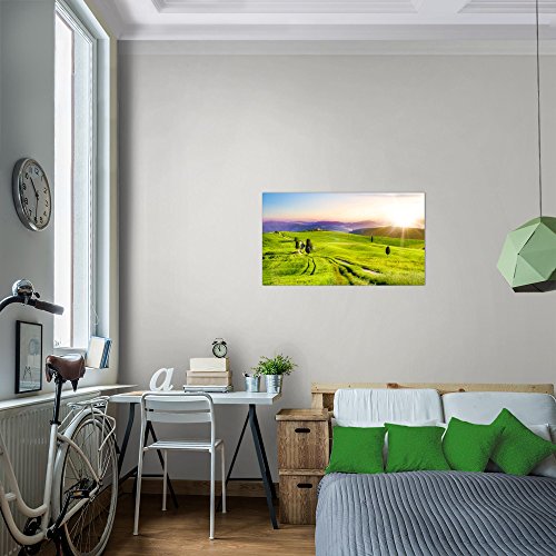 Sonnenaufgang Landschaft Bild Kunstdruck auf Vlies-Leinwand L047