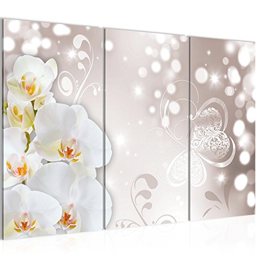 Orchidee Blumen Bild Kunstdruck auf Vlies-Leinwand B067