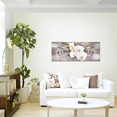 Orchidee Blumen Bild Kunstdruck auf Vlies-Leinwand B020