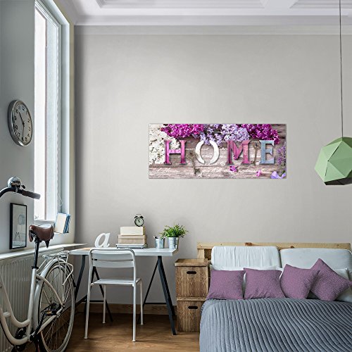 Home Flieder Bild Kunstdruck auf Vlies-Leinwand H003