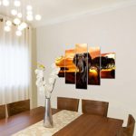 Afrika Elefant Bild Kunstdruck auf Vlies-Leinwand Af036