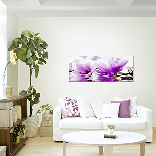 Magnolien Blumen Bild Kunstdruck auf Vlies-Leinwand B279