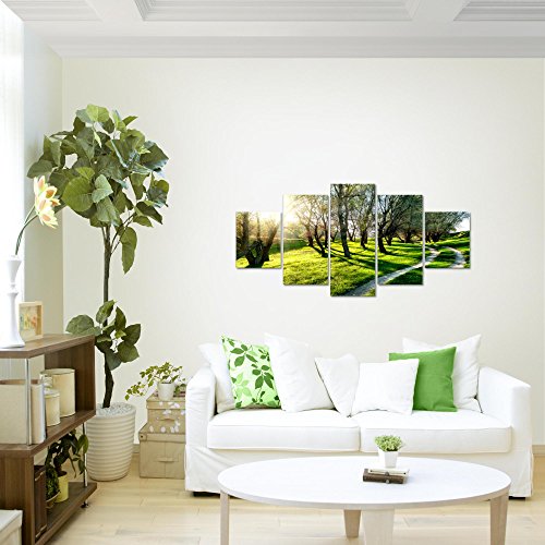 Wald Landschaft Bild Kunstdruck auf Vlies-Leinwand L092