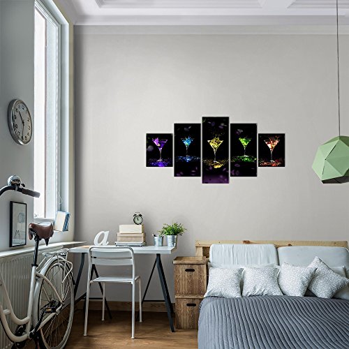 Martini Gläser Bild Kunstdruck auf Vlies-Leinwand S177
