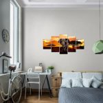 Afrika Elefant Bild Kunstdruck auf Vlies-Leinwand Af033