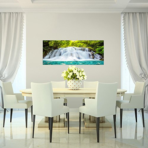 Wasserfall Landschaft Bild Kunstdruck auf Vlies-Leinwand L138