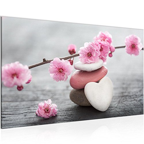 Feng Shui Blumen Bild Kunstdruck auf Vlies-Leinwand B473