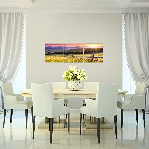 Sonnenaufgang Landschaft Bild Kunstdruck auf Vlies-Leinwand L044