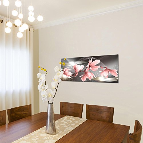 Magnolien Blumen Bild Kunstdruck auf Vlies-Leinwand B310