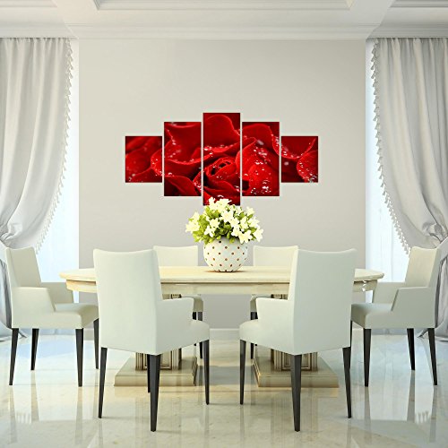 Rose Blumen Bild Kunstdruck auf Vlies-Leinwand B377