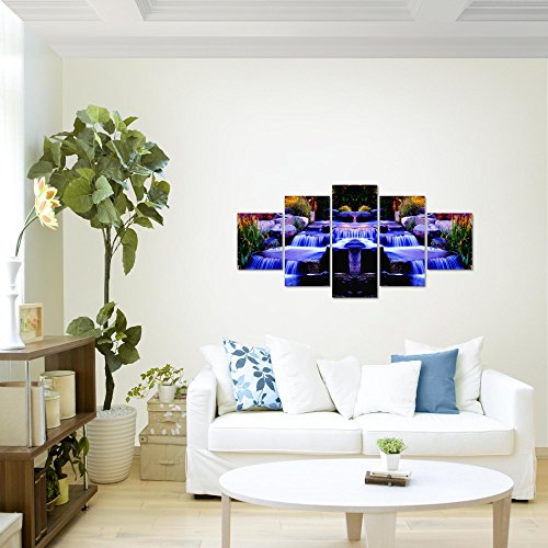 Wasserfall Landschaft Bild Kunstdruck auf Vlies-Leinwand L186