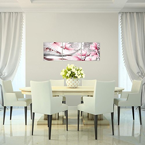 Magnolien Blumen Bild Kunstdruck auf Vlies-Leinwand B273