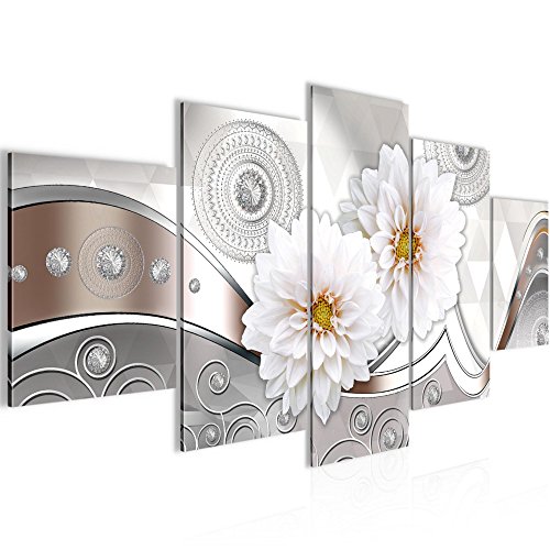 Chrysanthemen Blumen Bild Kunstdruck auf Vlies-Leinwand B330