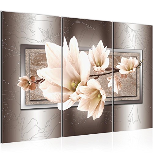 Magnolien Blumen Bild Kunstdruck auf Vlies-Leinwand B326