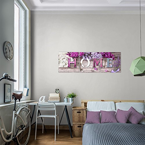Home Flieder Bild Kunstdruck auf Vlies-Leinwand H006