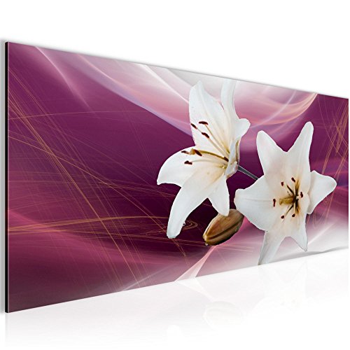 Lilie Blumen Bild Kunstdruck auf Vlies-Leinwand B234