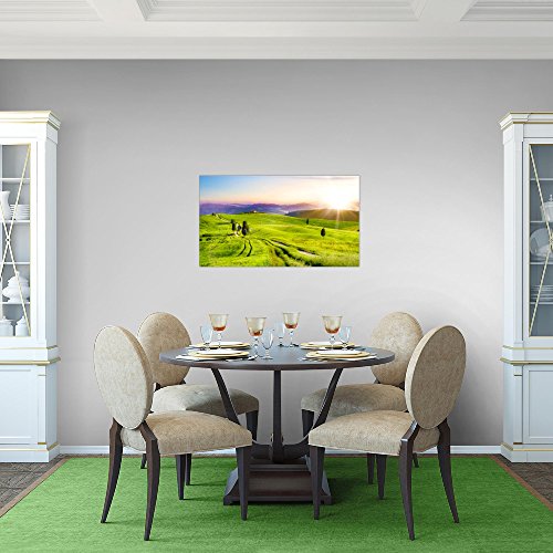 Sonnenaufgang Landschaft Bild Kunstdruck auf Vlies-Leinwand L047